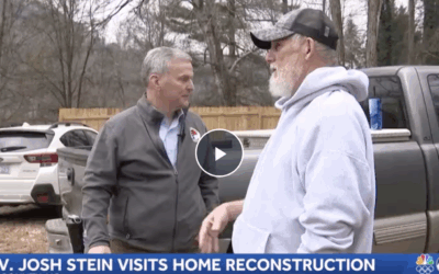 WYFF4: NC Gov. Stein tours home reconstruction project as recovery continues nearly 16 months after Helene
